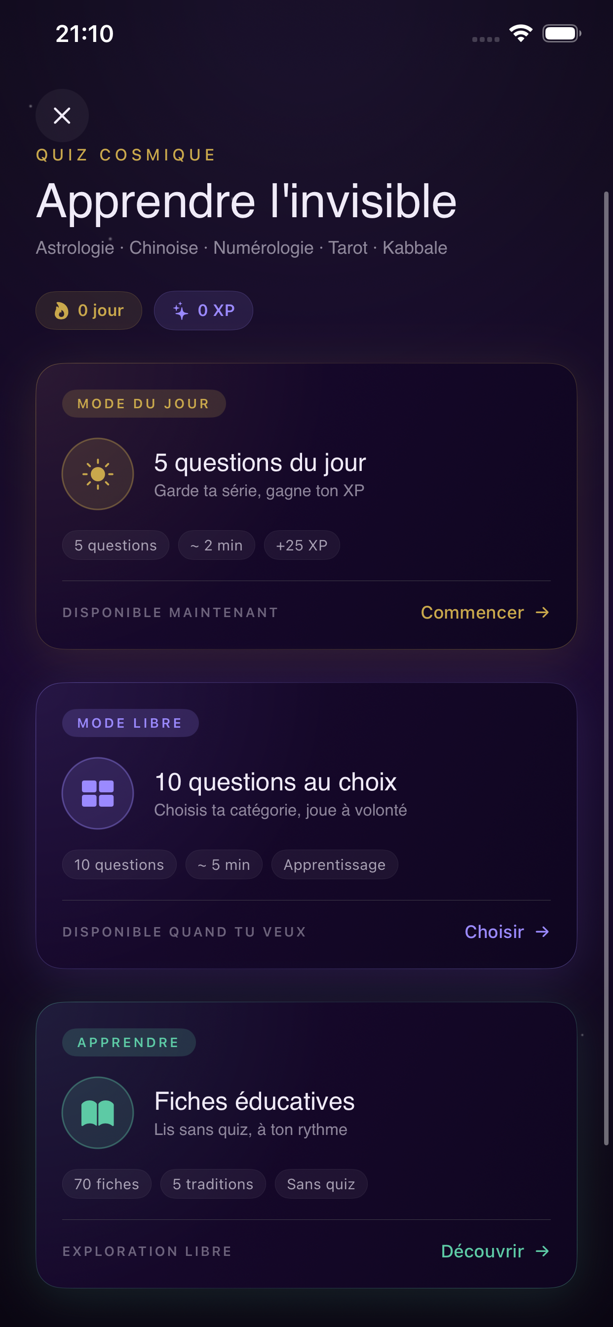 Quiz cosmique RAREON